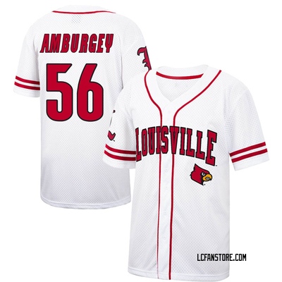 Men's adidas White Louisville Cardinals Replica Baseball Jersey