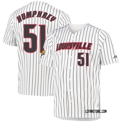 University of Louisville Cardinals #18 Game Used White Pinstripe Jersey  DP03474